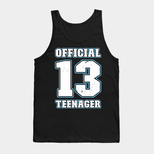 13th Birthday for Boy Official Teenager 13 Years Tank Top by Peco-Designs